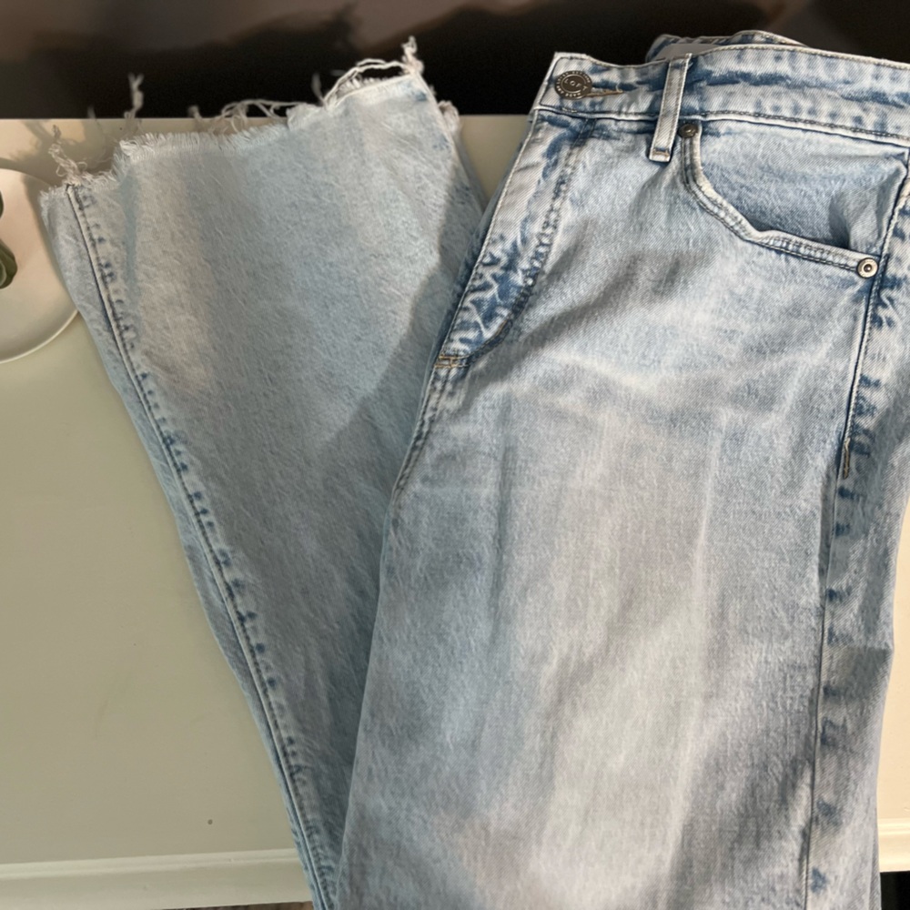 Ann Taylor Loft Light Blue Frayed Hem Jeans